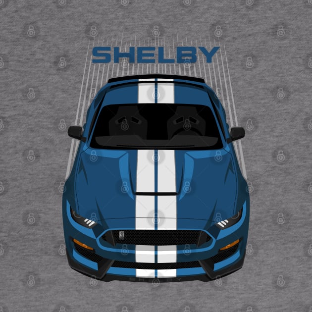 Ford Mustang Shelby GT350 2015 - 2020 - Ford Performance Blue - White Stripes by V8social